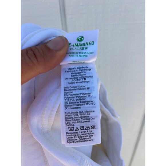 NWT J. Crew Mid Rise Flare Crop White Jeans, Size 30 - Picture 6 of 7